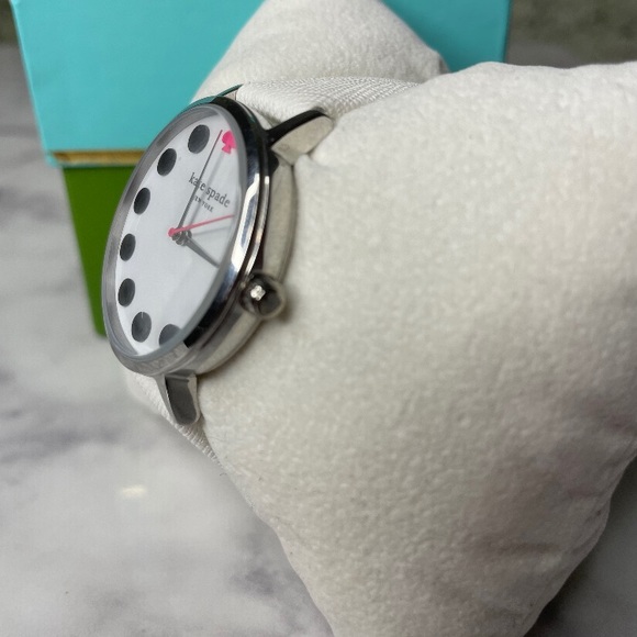 🆕 NWOB Kate Spade White Genuine Leather Watch - Picture 6 of 7
